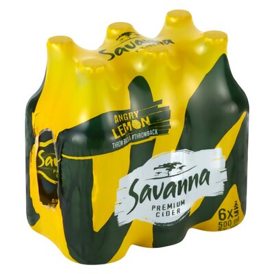 Savanna Cider Angry Lemon 6 x 500ml | PnP