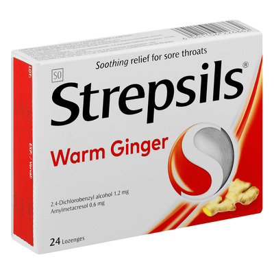 Strepsils Lozenges Warm Ginger 24 Pack | PnP