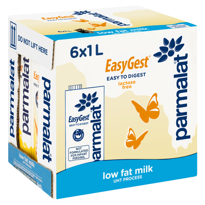 Parmalat Everfresh EasyGest Lactose Free Low Fat Milk 6 x 1L