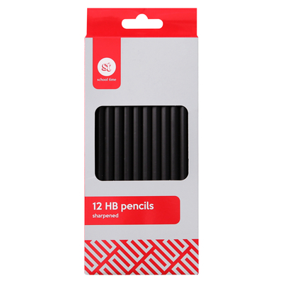 School Time Pencils Hb Hangbox 12 Pack