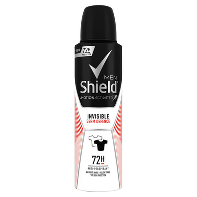 Shield MEN Invisible Germ Defence Antiperspirant Aerosol Deodorant ...
