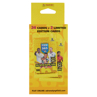 soccer cards limited edition Panini FIFA 365 Adrenalyn Mega Tin Trading Cards 25/26 (42 Cards + 3 L main image 0