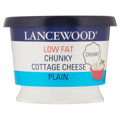 Lancewood Low Fat Chunky Plain Cottage Cheese 250g Each Unit