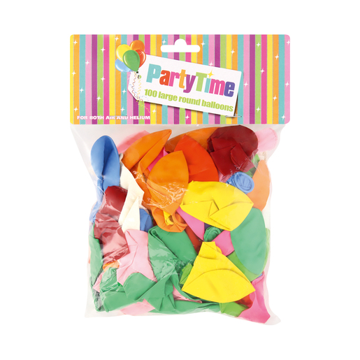 Party Time Balloons Large Round 100 Pack | PnP