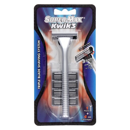 Super-max Men's Kwik 3 Razor Blades 5ea | PnP