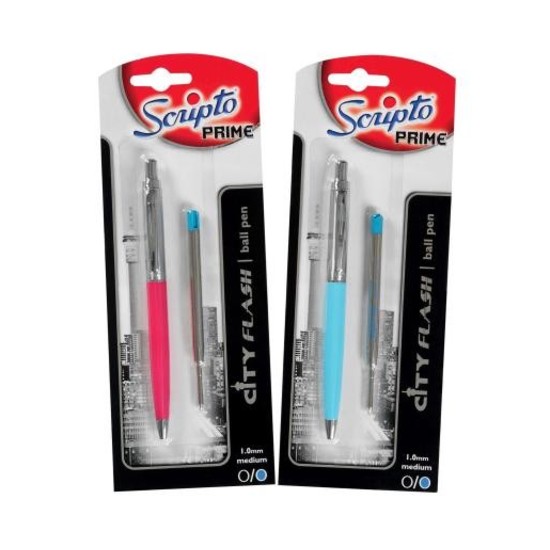 Scripto P City Flash Black P en 1.0mm Black Ink | PnP